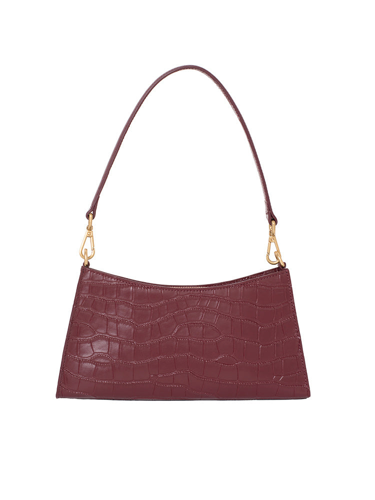 French High-quality Texture Of Leather Handbag