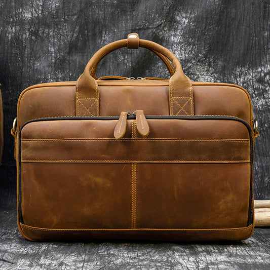 Men's Fashion Personality Leather Business Briefcase