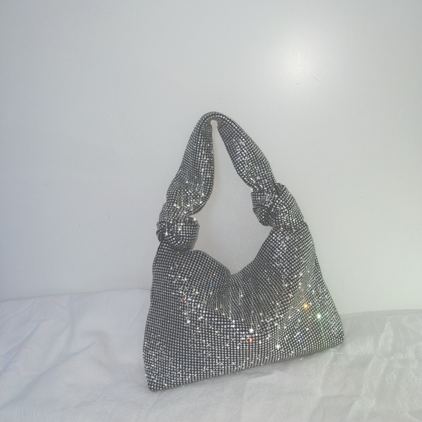 Full Rhinestone Bucket Bag Net Celebrity The Same King Rhinestone Handbag