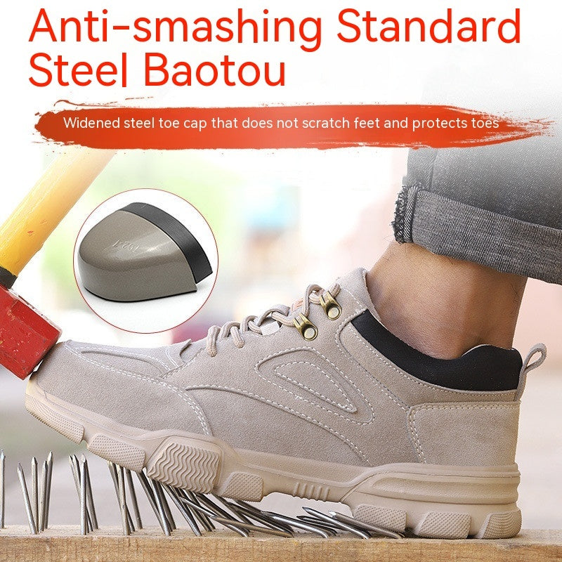 Men's Fashionable Breathable Anti-smashing And Anti-penetration Safety Shoes