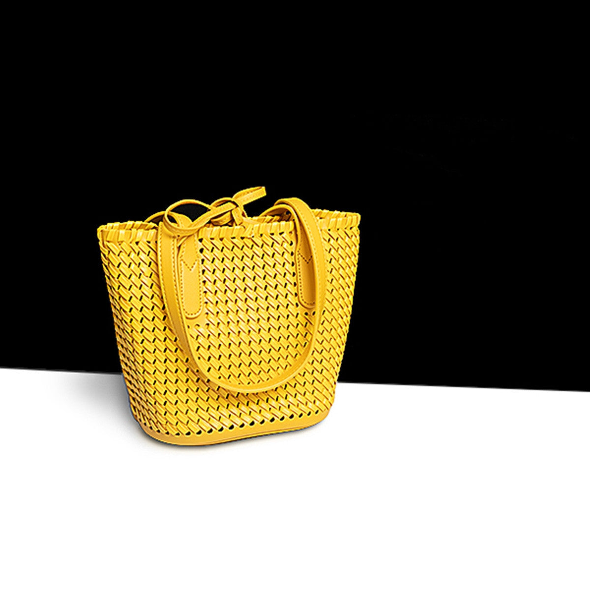 Niche Design Woven Cutout Tote Bag