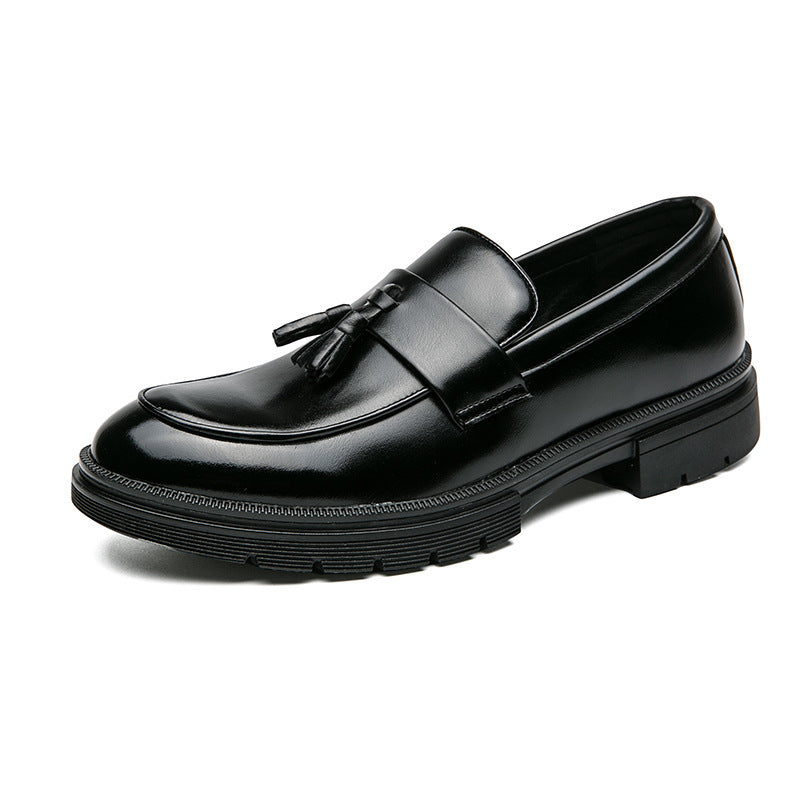 Men's Comfortable Breathable Tassel Slip-on Slip On Loafers Business Casual Leather Shoes