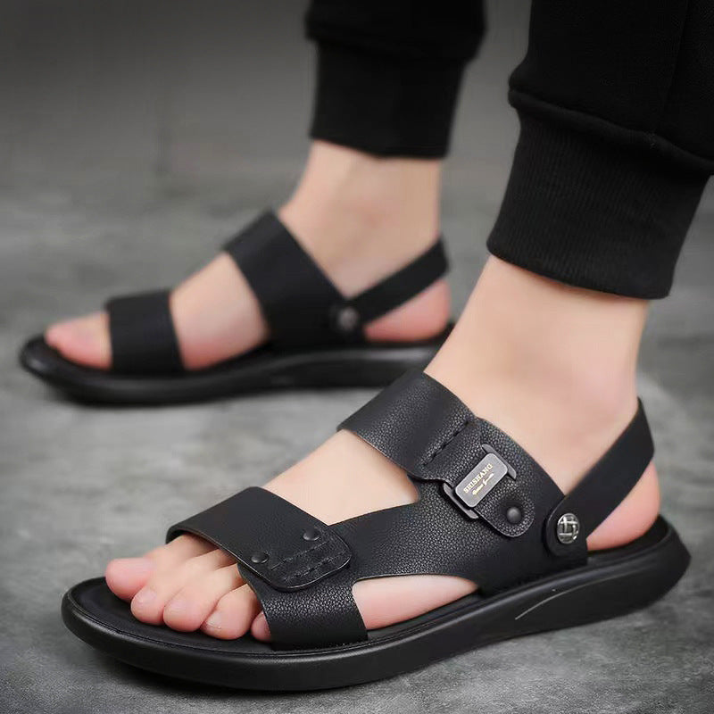 Men's Fashion Casual Breathable Cowhide Sandals