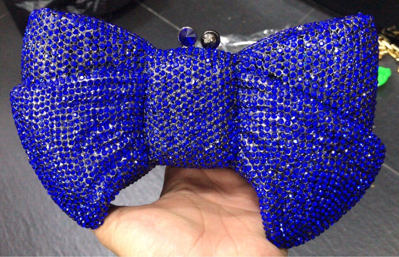 Women's New Bow And Diamond Evening Bag