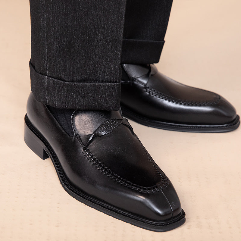 Chaussures en cuir polyvalentes pour hommes, idéales pour les loisirs, le printemps et l'automne