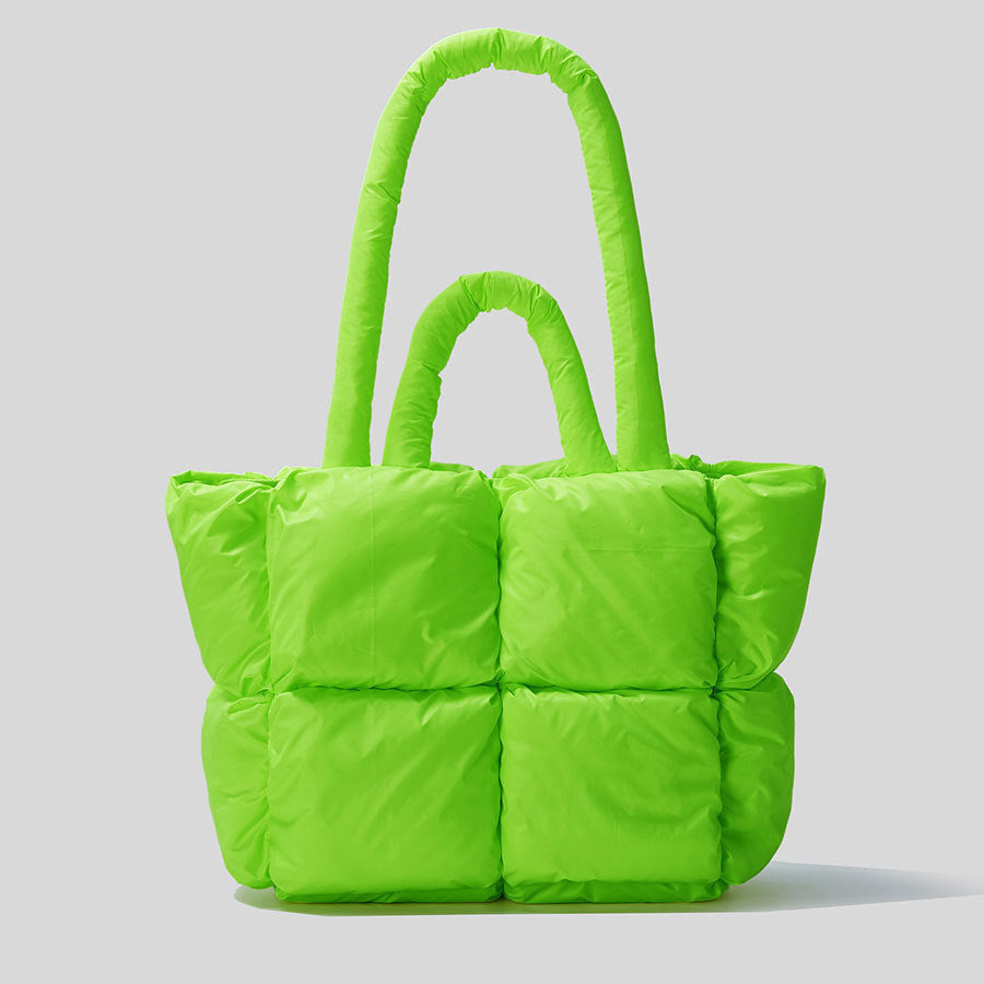 Sac à main à une épaule, nouveau design simple, couleur pure, petit remplissage carré doux