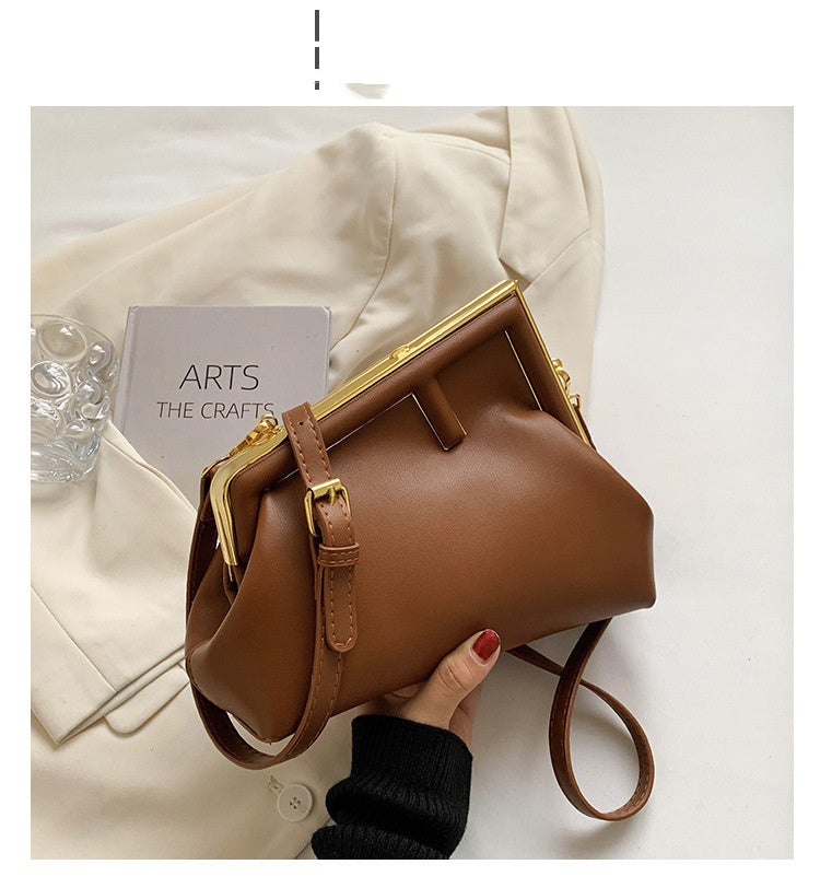 Simple Shoulder Bag Messenger Clip Buckle Fashion Trend