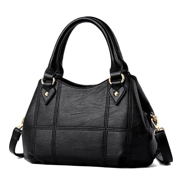 New Leather Mother Three Layer Zipper Handbag