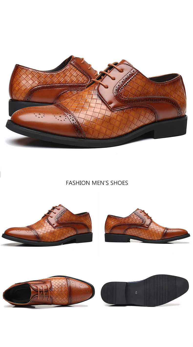 Zapatos de cuero casuales de negocios de moda para hombres