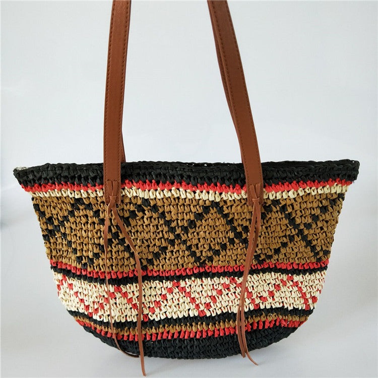 Holiday Lingerie Hand-woven Straw Bag