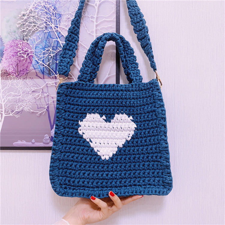 Bolso bandolera de lana para mujer, bonito y con un solo hombro