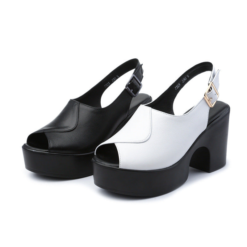 Women's Fishmouth Waterproof Platform Sandals