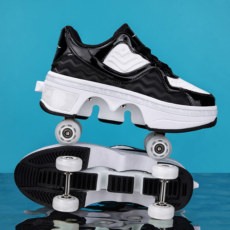 Four-wheel Rollerskate Children's Student Version 6-15 Years Old Roller Skating Sneakers