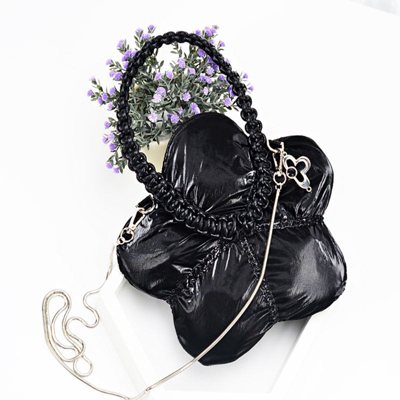 Sac à main tissé à fleurs de petite taille pour femme