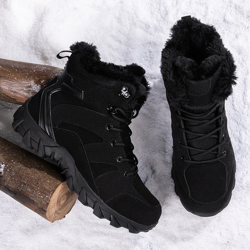 Botas de nieve para hombre con tubo medio térmico engrosado