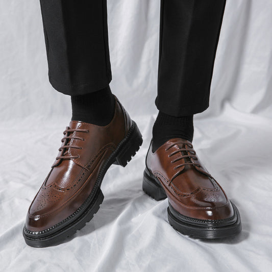 Chaussures Brogue grande taille pour hommes Chaussures en cuir décontractées de style britannique à la mode