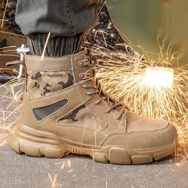 Chaussures de protection de travail isolées 10 kV à semelle légère anti-écrasement et anti-perçage