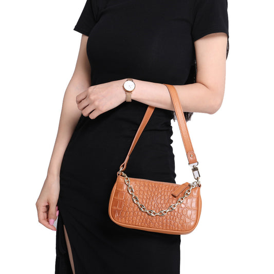 Leather Underarm Top Layer Cowhide Single Shoulder Handbag