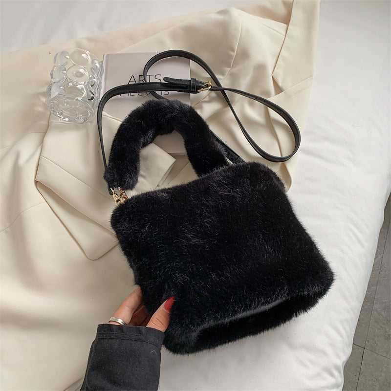 Faux Fur Rabbit Plush Shoulder Crossbody Bag