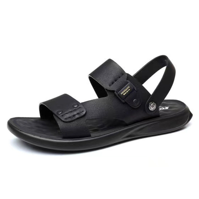 Sandalias casuales de piel de vaca transpirables de moda para hombres